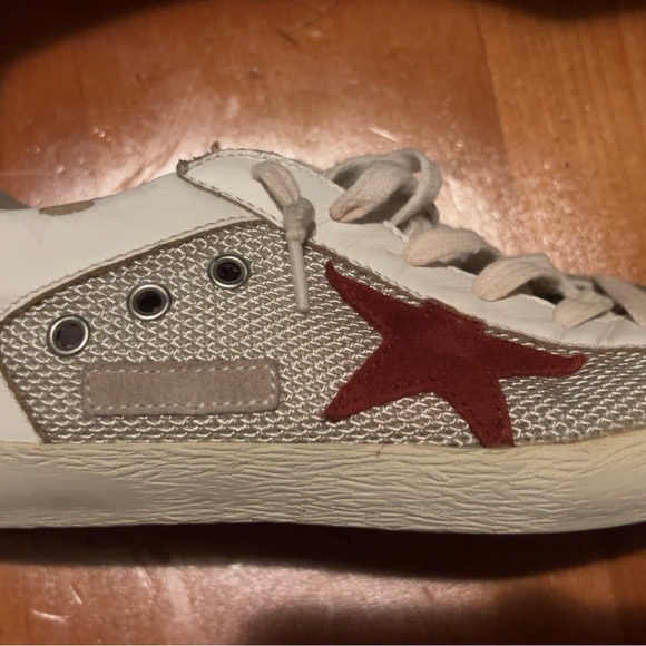 Golden Goose Gold Glitter and White Sneakers - Picture 10 of 14